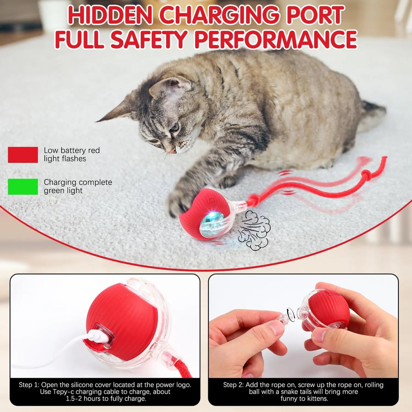 SpinNPlay Self-Rolling Pet Toy